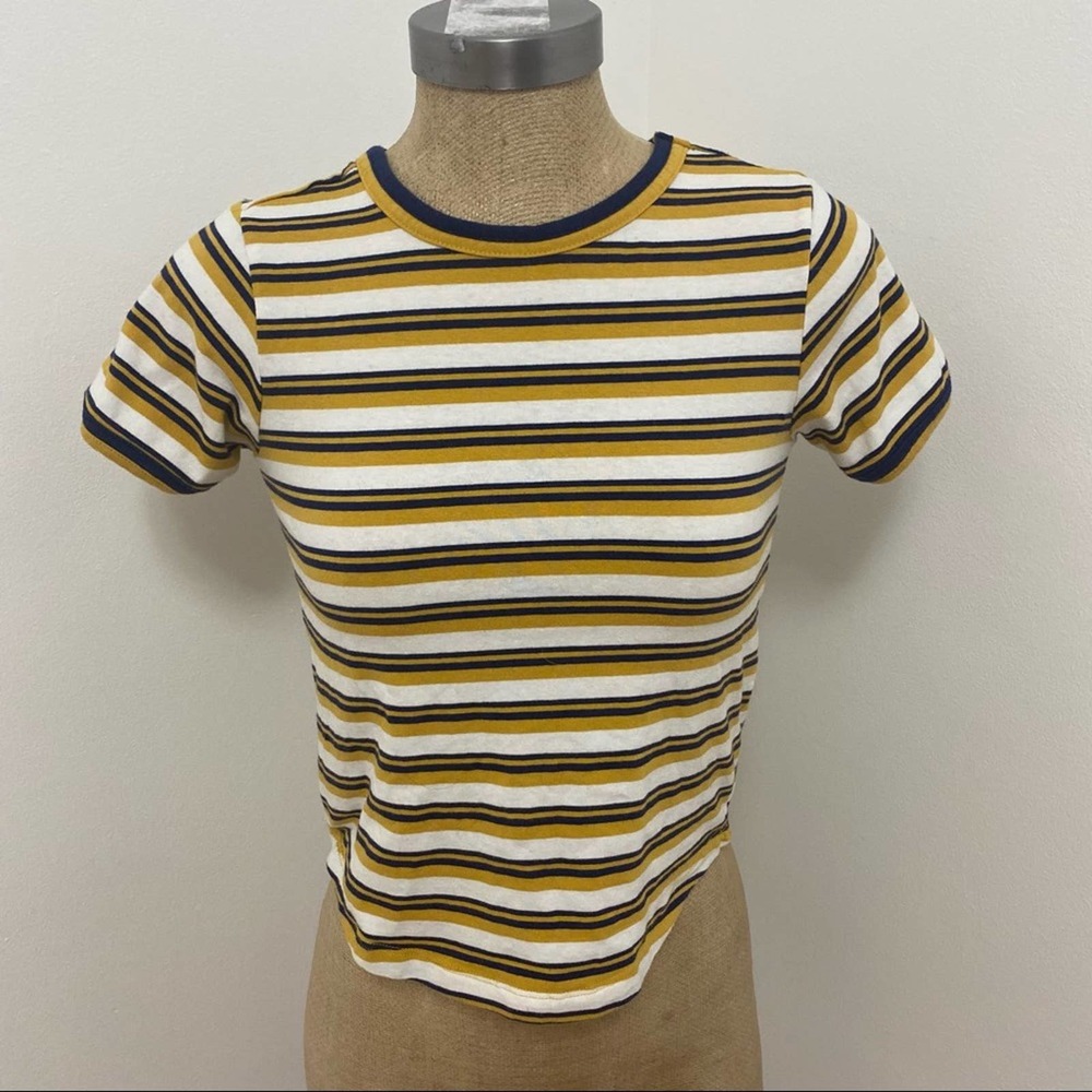 Derek Heart Navy Blue, Yellow, and White Tee